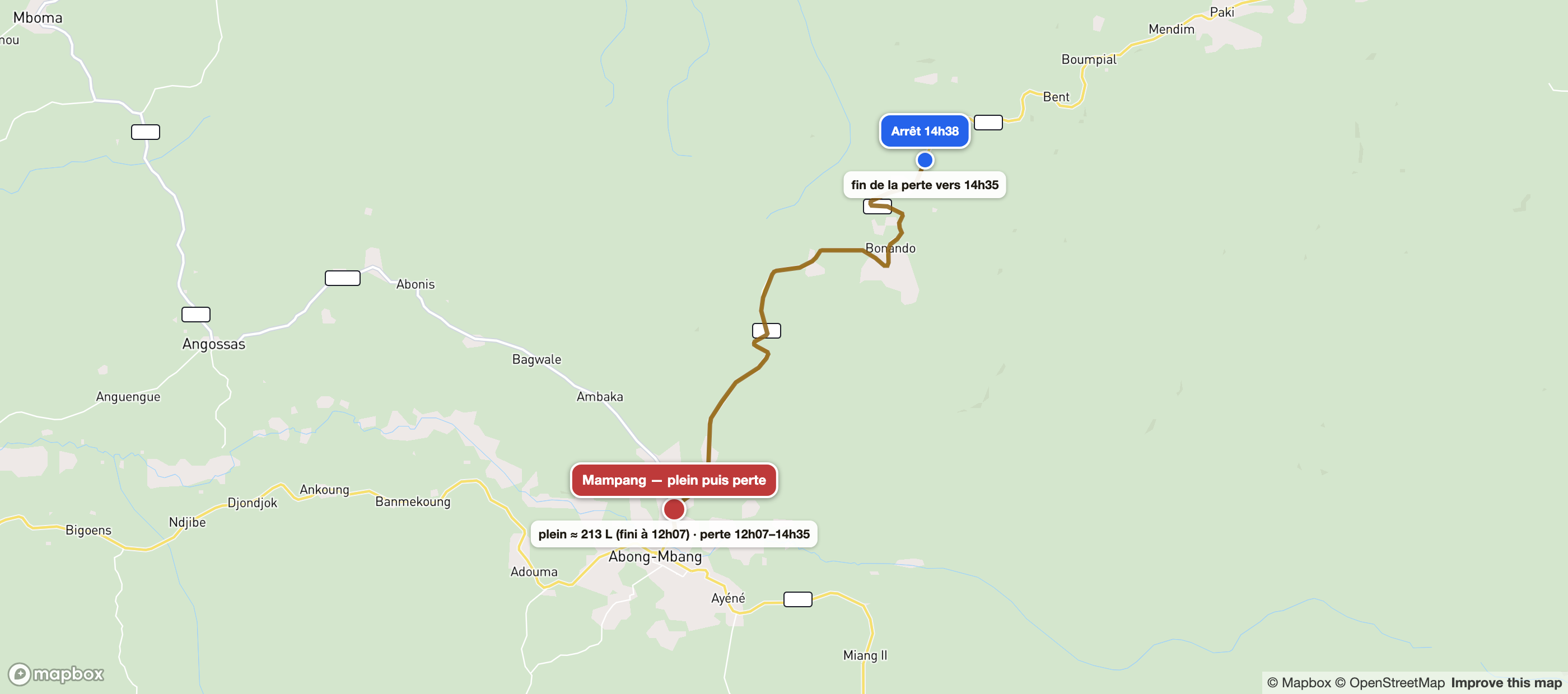 Carte — Mampang, 11 juillet
